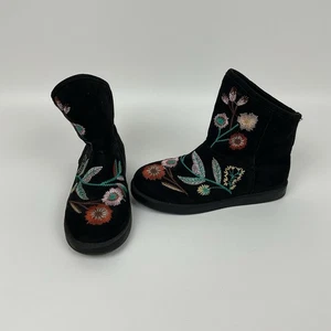 Indigo Boho Bordado Floral Negro Invierno Botas Acogedoras Cottagecore Fairycore 7.5 - Imagen 1 de 11