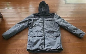 Helly Hansen Parka Jacket Mens Large Gray Primaloft Hooded Winter Skiing Outdoor - Picture 1 of 18