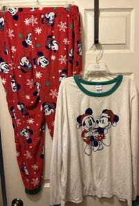 Disney Mickey & Minnie Women’s Size XL Christmas Jammies - Picture 1 of 8