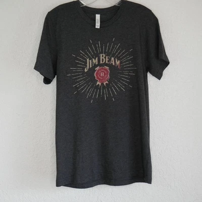 Camiseta de Lona JIM BEAM Gráfica Gris Mediana Camiseta Cuello Redondo Manga Corta Foto 1 de 4