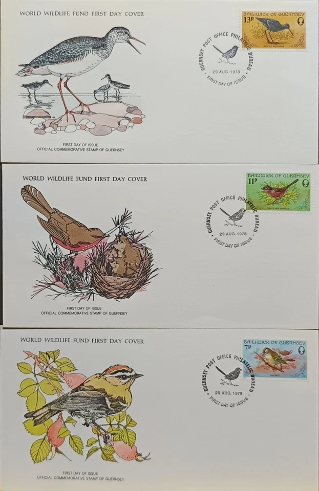 F-EX60740 GUERNSEY UK ENGLAND WWF 1978 FDC SPECIAL PRINTING MARINE WILD LIFE - Image 1 of 1