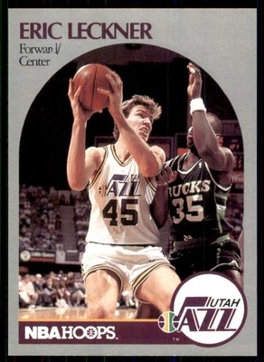 1990-91 Hoops Eric Leckner Utah Jazz #291 - Image 1 of 2