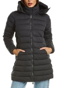 Chaqueta acolchada con capucha extraíble acolchada Dorothy negra SAVE THE DUCK NUEVA CON ETIQUETAS talla 5 L/XL - Imagen 1 de 12