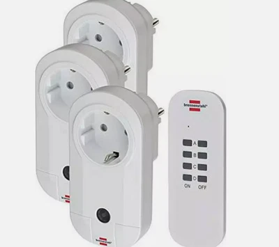 Brennenstuhl Funkschalt Set RC CE1 3001 Funksteckdosen Set Handsender 3 Stück - Bild 1 von 3
