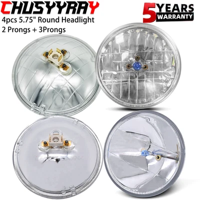 Faros redondos altos/bajos de 5,75" para Ford Ranchero 1969 2 clavijas + 3 puntas Foto 1 de 4