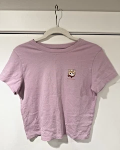Uniqlo Mofusand Shirt Womens XS Pink Short Sleeve  Cute Cat Kawaii Cute Softcore - Picture 1 of 9