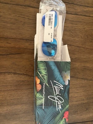 NEW Maui Jim LUXURY COLLECTION Blue Alika Crystal Titanium Silver B837-05 $529 - Image 1 of 3