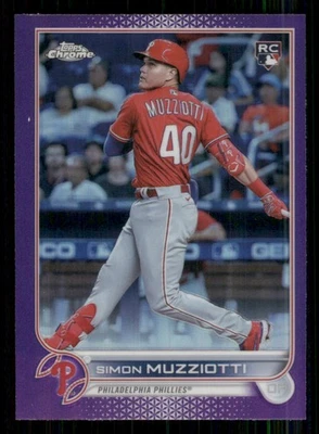 2022 Topps Chrome Update Purple Refractors #USC158 Simon Muzziotti - Image 1 of 2