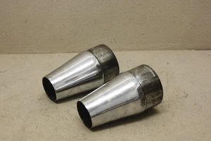 HARLEY 2 INTO 1 THUNDER HEADER EXHAUST TIPS - Picture 1 of 4