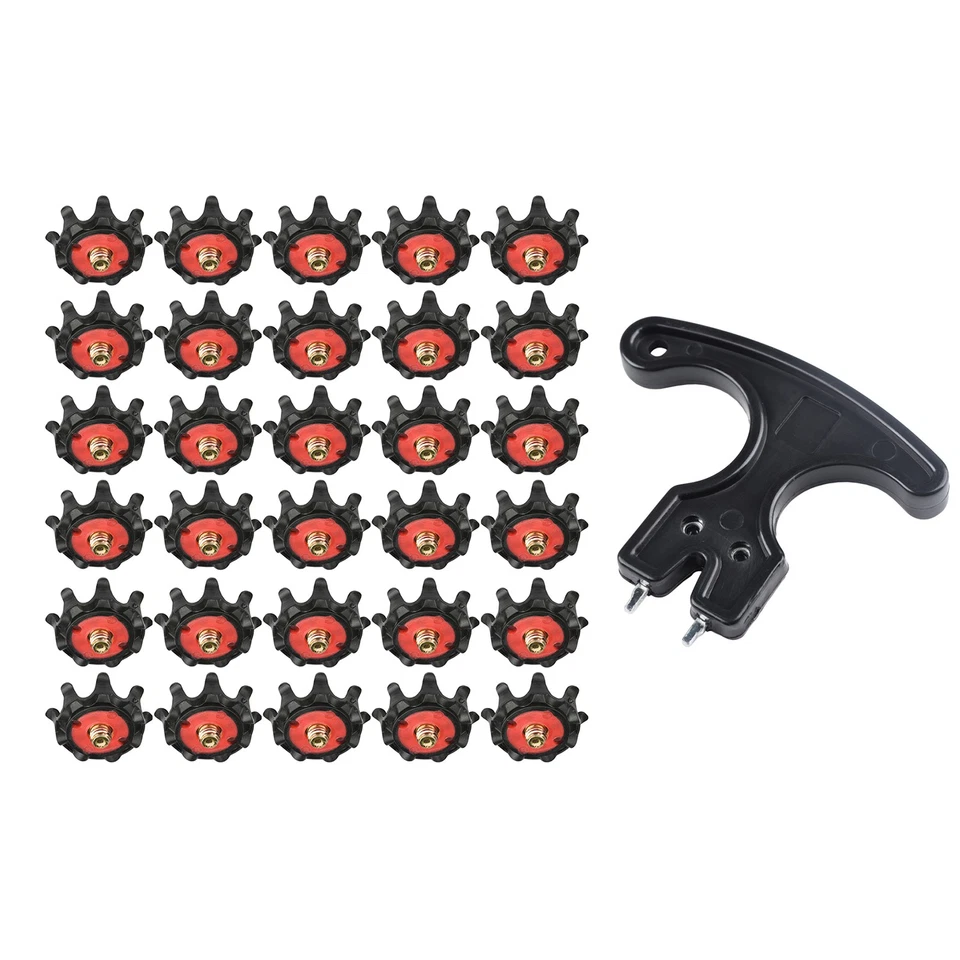 30x Golf Shoes Spikes Replacement Small Metal Studs Cleats For Footjoy +Wrench - Image 1 of 4