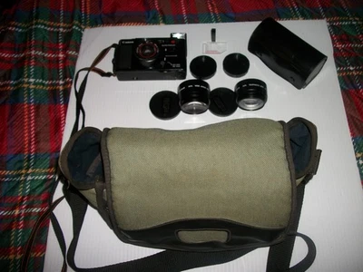 Canon AF35M 35mm Autofocus Film Camera Tested Working with Case and Strap+2 LENS - Image 1 of 4