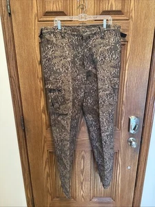 Woolrich Rare Heavy Wool Camo Hunting Pants Size L Leaf Mackinaw - Picture 1 of 21