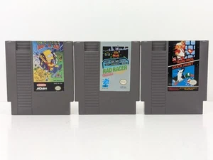 3 NES Game Lot Simpsons Bart vs The World Rad Racer Mario Bros/Duck Hunt 80s 90s - Picture 1 of 24