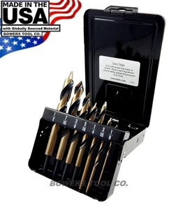 Juego de brocas de taladro Norseman 7 piezas plexiglás acrílico ABS 60 grados M7 1/2-1/8 HECHO EN EE. UU. AD7 - Imagen 1 de 4