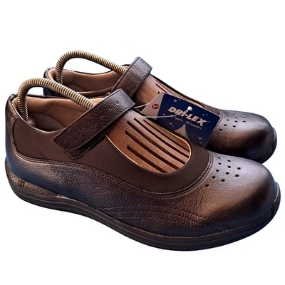 NWT Drew Mary Jane Brown Leather Comfort Walking Shoes Womens 9.5M Orthopedic - Image 1 of 4