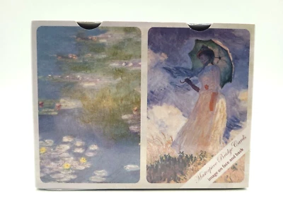 Masterpiece Bridge Playing Cards - 2 Decks - Water Lilies - Woman with Parasol - Image 1 of 4