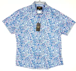 Premier Herren Hemd 3XL Paisley Kurzarm Blau - Bild 1 von 16