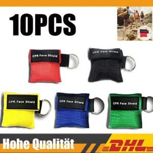 5/10/20X 5 Farben CPR Gesichtsschutz Beatmungstuch Face Shield Beatmungsmaske - Bild 1 von 15