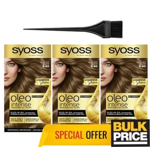 Syoss Oleo Intense 6-80 Haselnussblond Ammoniakfrei Haarfarbe Großpackung 3er Pack - Bild 1 von 6