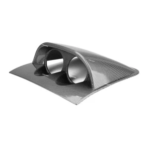 52mm 2 Hole Dashboard Mount Holder Pod Carbon Fiber Dual Dash Gauge Meter Pod - Picture 1 of 8