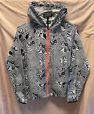 Chaqueta cortavientos Fila negra blanca estampada con cremallera para mujer talla XS cebra nueva con etiquetas Foto 1 de 4