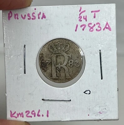 Prussia 1/24 Silver Thaler 1783 KM#296.1 German States -  95342 - Image 1 of 4