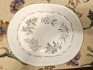 Corelle Thymeless Herbs Oval Serving Platter 12 x 10 Green Beige - Picture 1 of 9