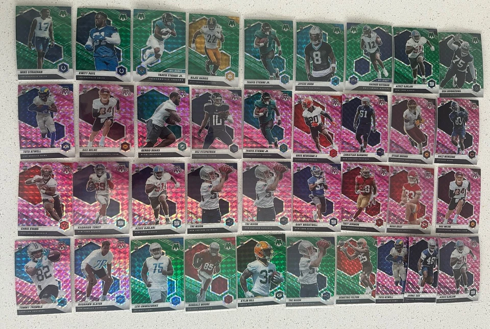 Panini Mosaic Football NFL 35 Card Pink Camo / Green Parallel Rookie Card Lot 🔥 - Image 1 of 2