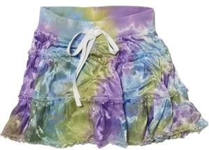 Out of Control Los Angeles Girls Tie Front Tiered Ruffled Silk Skirt (8 ) NEW - Picture 1 of 7
