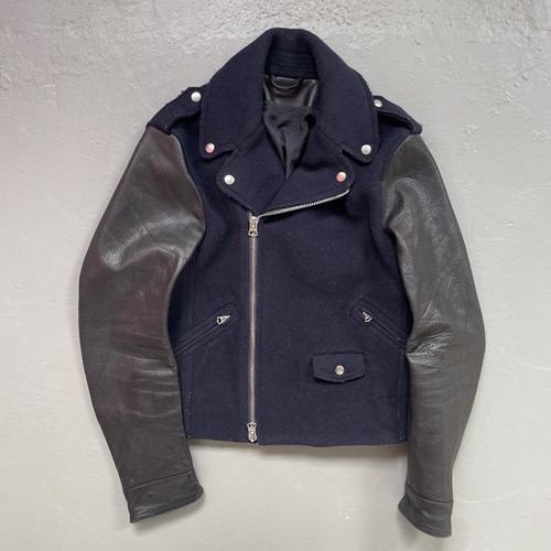 Giacca da equitazione Bomber Acne Studios Cassady moto in pelle lana vendita $800+