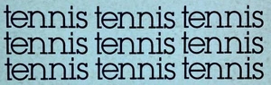 Original Vintage Tennis Tennis Tennis Iron On Transfer Black Ink - Bild 1 von 1