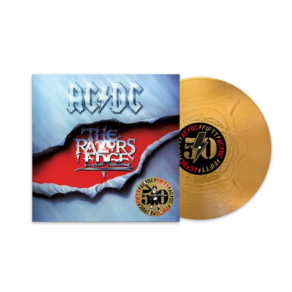 Ac/Dc The Razors Edge Vinile Lp Colorato Oro Nuovo Sigillato - Immagine 1 di 1