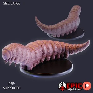 Giant Moth Larva | Epic Miniatures | Wargaming RPG 3D Printed Mini - Picture 1 of 1