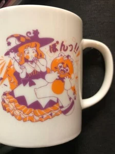 Ceramic Anime Manga Style Coffee Mug Cup Japan Witch Pumpkin Halloween 3.5" - Picture 1 of 8