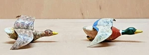 Pair Of Mallard Duck And Hen In Copper Handmade And Painted - Picture 1 of 10