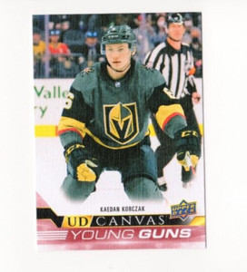 2022-23 Upper Deck Series 1 Kaedan Korczak #C116 Young Guns Canvas Vegas