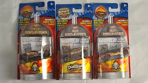 3x Hot Wheels World Race 35 Scorchers & Dune Ratz - Plymouth Coupe Mega-Duty - Picture 1 of 4
