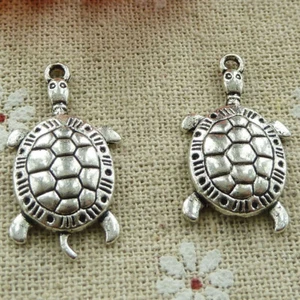 Free Ship 100 pcs tibetan silver tortoise charms pendant 30x16mm L-839 - Picture 1 of 4