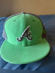 New Era ball cap/ 59fifty/ size 7 5/8/ Atlanta Braves - Picture 1 of 7