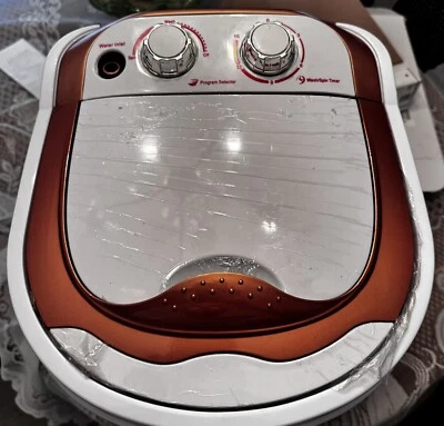 110V Mini Portable Washing Machine Semi-Automatic Laundry Washer Spinner f/ Dorm - Image 1 of 3