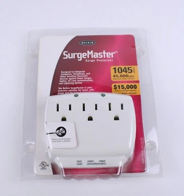 Protector contra sobretensiones Belkin SurgeMaster montaje en pared teléfono/fax/módem divisor F9H320-CW Foto 1 de 4
