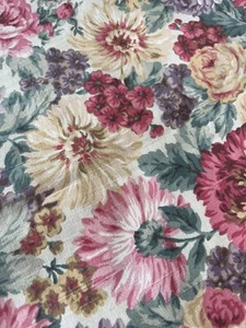 🌷Martha Stewart ‘03 Pink Roses Chrysanthemum Cotton Fabric 5 yds Cottage chic🌷 - Picture 1 of 10