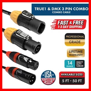 Cable Pro combo PowerCON True 1 y DMX (3 pines) - Imagen 1 de 4