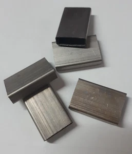 5 x Titanio T. 2 Tubos cuadrados / Square tubes 11,4 x 3,9 x 0,3, L = 18,6 mm - Imagen 1 de 1