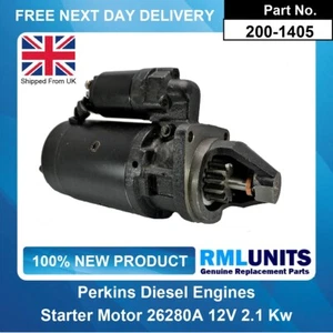Starter Motor For Perkins Replaces Lucas M45 Type 27416 27416D 27491 2873B011 - Picture 1 of 5