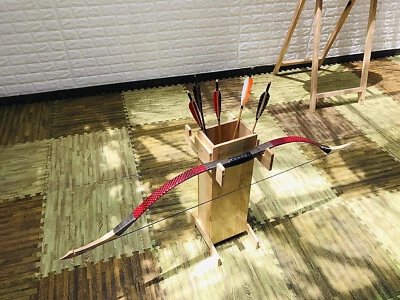 30-60Lbs Handmade Traditional Snakeskin Pattern Mongolia Longbow Ancient Longbow - Image 1 of 4