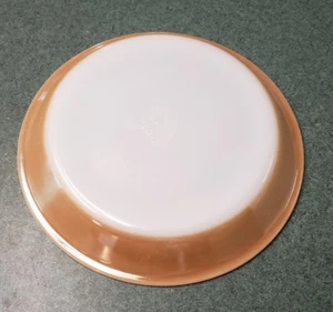 Vintage Fire King PFIRSICH GLANZ irisierend Milchglas Kuchenform Platte Schale - 9 Zoll - Bild 1 von 4