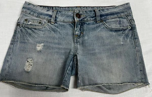 American Eagle Women Denim Hot Pants Short Vintage Size 4 Festival Summer Wear - Picture 1 of 7