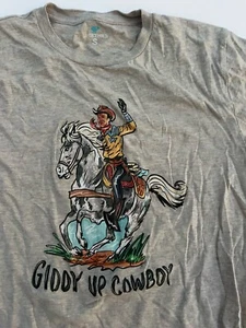 Luckybird Horse Tshirt Size S Small Giddy Up  Cowboy Graphic - Picture 1 of 6