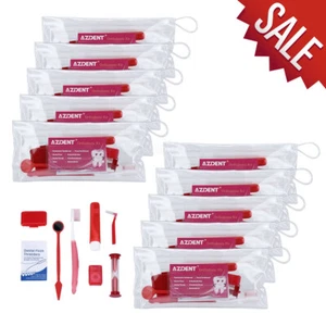 AZDENT Dental Orthodontic Brush Ties Toothbrush Brush Floss Oral Care Kit Red - Picture 1 of 11